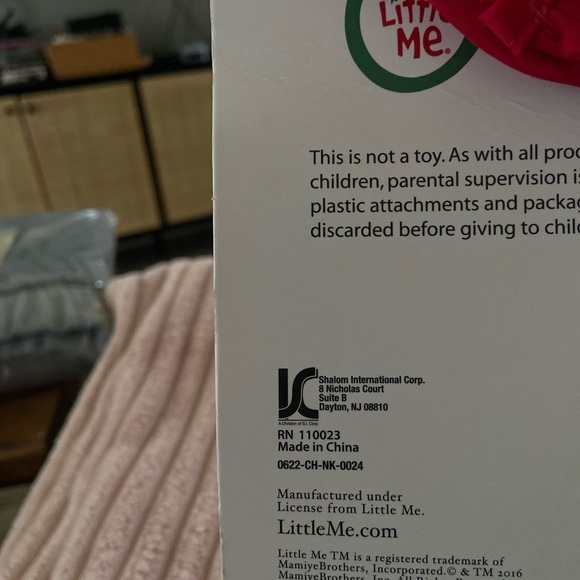 Little Me Christmas bib and booties - Picture 5 of 8